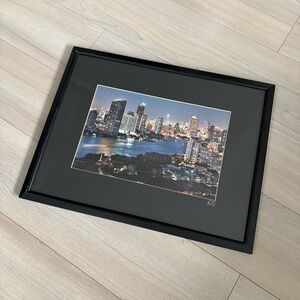 M. Nim Signed "Bangkok Skyline" Framed Fine Art Photo (22.5"x17.5")